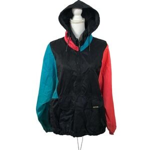 Womens Pacific Trail Medium Coat Weather Watcher Vintage Color Block Zip Nylon